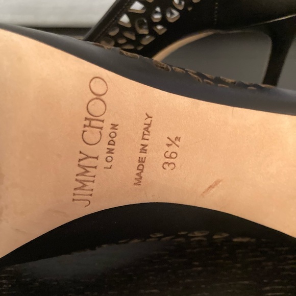 Jimmy Choo Black Romy Heels, size 36.5 - Picture 4 of 11